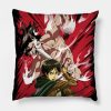 Eren And Attack Titan Attack On Titan Throw Pillow Official Attack On Titan Merch