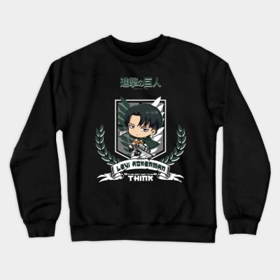 Attack On Titan Levi Chibi Crewneck Sweatshirt Official Attack On Titan Merch