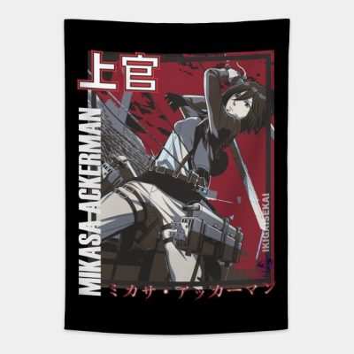 Mikasa Ackerman Aot Tapestry Official Attack On Titan Merch