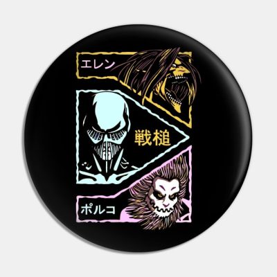 Attack On Titan Founding Titan Jaw Titan And War H Pin Official Attack On Titan Merch