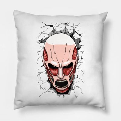 Titan Breach Throw Pillow Official Attack On Titan Merch