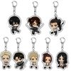 Anime Attack on Titan Levi Ackerman Eren Jaeger Keychain Cosplay Keychains pendant key chain Key Ring - AOT Merch