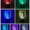 Anime Attack on Titan Night Light Led Logo Children Kids Boys Gift Manga Japanese Anime Bedroom 2 - AOT Merch