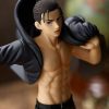 Anime Eren Jaeger Figure Attack On Titans Final Season Black Cloak Dress Up Model Toy Anime 4 - AOT Merch