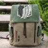 Japanese Anime Backpack Shoulder Bag Demon Slayer Tokyo Ghoul Attack On Titan Printing Casual Canvas Bag - AOT Merch