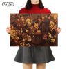TIE LER Attack on Titan Posters Japanese Anime Kraft Paper Prints Livingroom Bedroom Decoration Bar Cafe - AOT Merch
