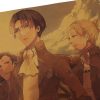 TIE LER Cartoon Comic Attack On Titan Poster Japanese Style Kraft Paper Wall Stickers Bar Poster 1 - AOT Merch