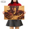 TIE LER Classic Attack on Titan Cartoon Anime Poster Kraft Paper Retro Wall Sticker Children s - AOT Merch