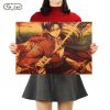 TIE LER Classic Japanese Anime Kraft Paper Retro Posters Room Bar Home Art Decorative Painting Attack - AOT Merch