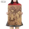 TIE LER Poster Japanese Cartoon Comic Kraft Paper Poster Attack On Titan Bar Living Room Wall - AOT Merch