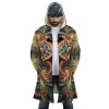 Trippy Mikasa Ackerman Attack on Titan AOP Hooded Cloak Coat FRONT Mockup - AOT Merch