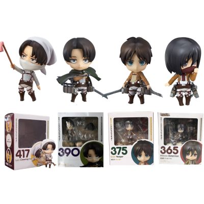 Attack on Titan Anime Figures Levi Ackerman 390 417 Eren Jaeger 375 Mikasa Ackerman 365 Action - AOT Merch