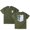 Japanese Anime T Shirt Scouting Legion Clothes Shingeki No Kyojin Tee Shirt Attack On Titan Giant - AOT Merch