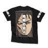 Eren Yeager Ill Exterminate Attack On Titan Streetwear T Shirt BACK WRINKLY - AOT Merch